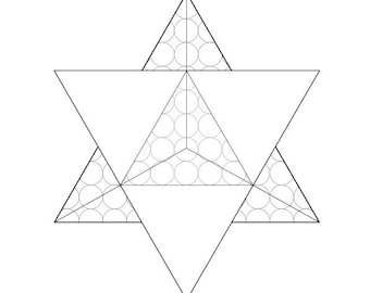 May include: A black and white line drawing of a six-pointed star composed of two overlapping triangles. The interior sections of the star are filled with a grid of small circles. Text at the bottom reads HALELUYA SACRED SOUL ART and zebratoys.
