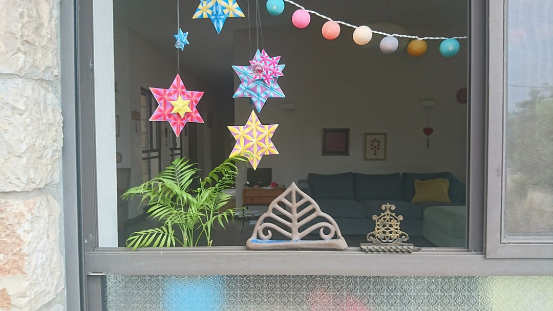 Set of 8 Hanukkah Decorations Printable Templates-3d Papercraft Star of ...