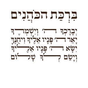 Birkat Kohanim-Priestly Blessing Hebrew-Jewish Wall Art Gift Ideas-Biblical Cohanim Peace Blessings House-Prayer PDF Print-DOWNLOAD HALELUYA