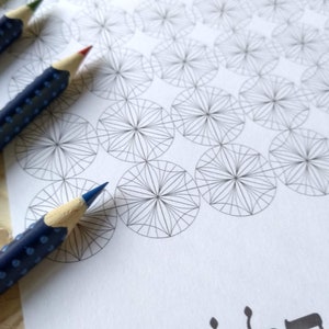 Small Seed of Life Pattern Blank Sheet-color Geometry Symbols-geometric ...