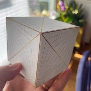 Hexahedron 3D Cube Papercraft Template Pdf-platonic Solids-printable ...