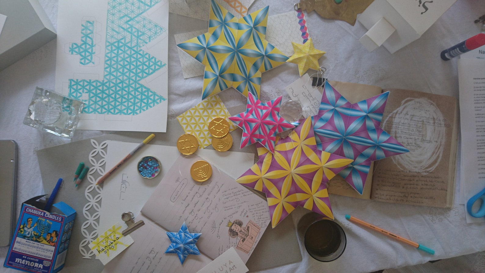 Set of 8 Hanukkah Decorations Printable Templates-3d Papercraft Star of ...