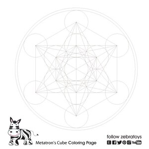 Metatron’s Cube-Sacred Geometry-Spiritual Healing Meditative Art-Coloring Page Printable-A Geometric Pattern Print-INSTANT DOWNLOAD