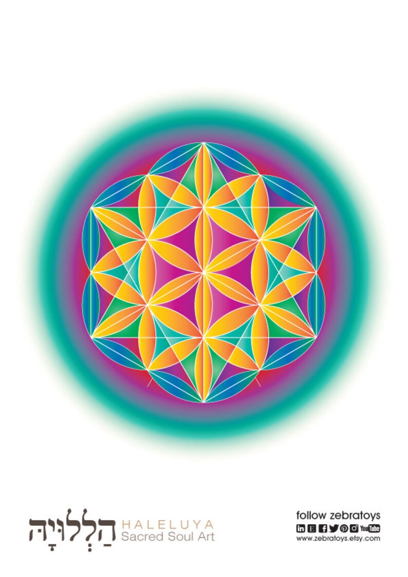 Sacred Geometry Soul Art Poster PrintAncient SymbolsSecret Etsy