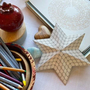 Star Décor-Paper Template-Craft Homemade Decorations-3D David Stars Ornaments-DIY-Blank Crystalline-Printable-Sacred Art-INSTANT DOWNLOAD