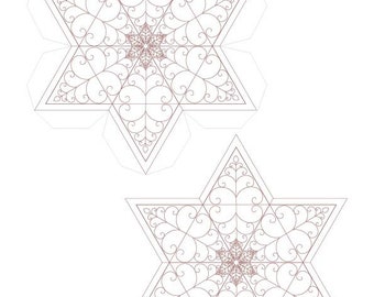 May include: Printable coloring page featuring a detailed geometric design of a six-pointed star with intricate swirls and lines. The design is labeled "HALELUYA Sacred Soul Art" and includes the Hebrew word "HALELUYA".