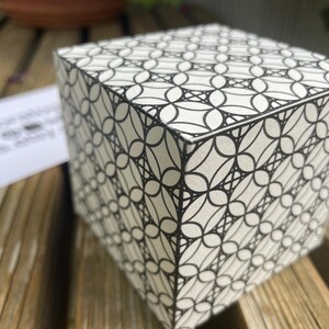 3D Cube-papercraft Hexahedron Printable Model-pdf Template-platonic ...