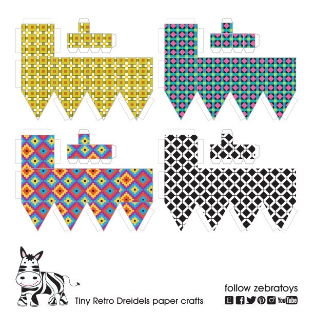 Tiny Dreidels DIY Paper Crafts Decorations-dreidels Party Garland ...