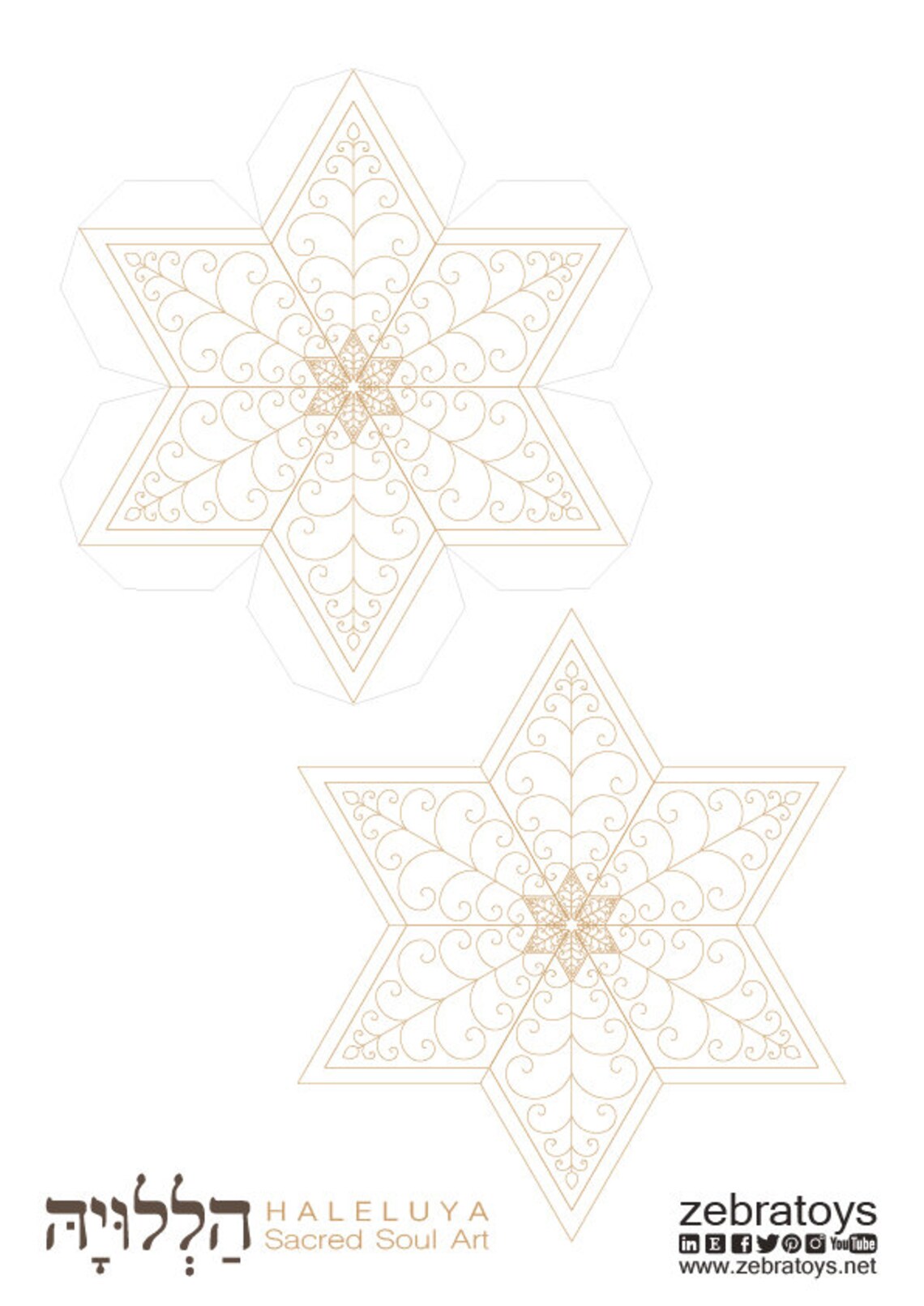 Sukkah Crafts-papercraft Stars of David-sukkot Party Decorations-3d ...