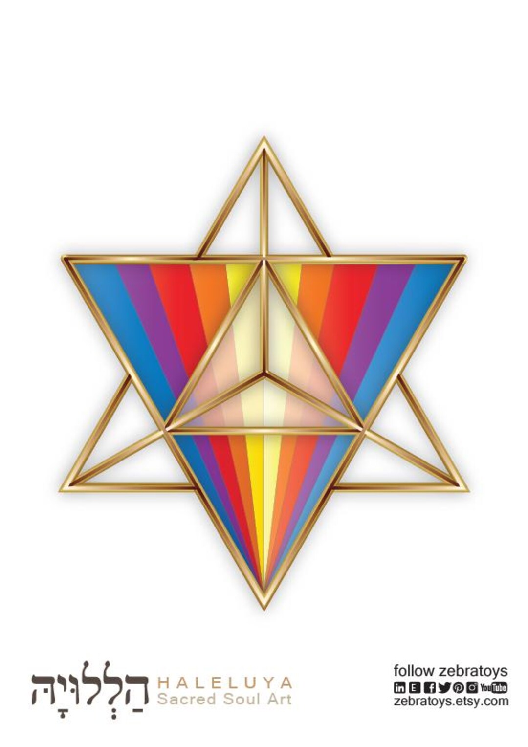 Merkaba Sacred Geometry מרכבה Merkavah-geometric-décor Wall Art-a4 ...