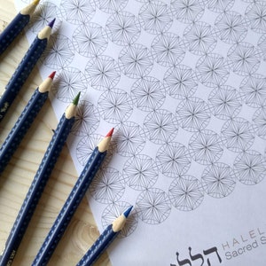 Small Seed of Life Pattern Blank Sheet-color Geometry Symbols-geometric ...