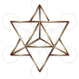 Merkaba מרכבה Merkavah-Copper Wall Décor Art-Star Tetrahedron-Sacred Geometry-A4 Size Print-PDF-Gift Ideas-Kabbalah-HALELUYA DOWNLOAD