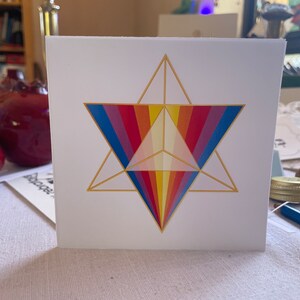 Sacred Geometry Merkaba Gift Cards Squares-Size 4"x 4" Send Greeting Card-Secret Ancient Symbols-Elements Energy-Printable-DOWNLOAD HALELUYA