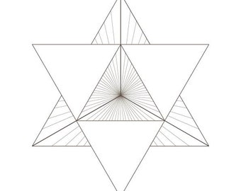 Merkaba Merkabah-Merkavah-Kabbalah Wall Art Décor-Sacred Geometry-Geometric Coloring Print-A4 PDF-Star Tetrahedron-Energy-DOWNLOAD HALELUYA