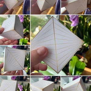 Hexahedron 3D Cube Papercraft Template Pdf-platonic Solids-printable ...
