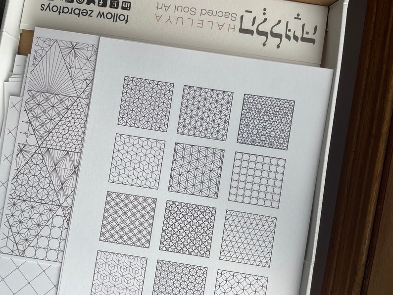 Geometric Squares Patterns Printable-blank Patented Square Coloring ...