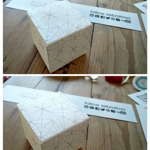 Hexahedron 3D Papercraft Template Pdf-platonic Solids-printable Model ...