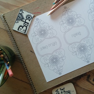 Faith, Love and  Gratefulness-Downloadable bookmarks coloring printable-Hebrew Blessing-DIY Paper-Color Jewish Shabbat Art-INSTANT DOWNLOAD