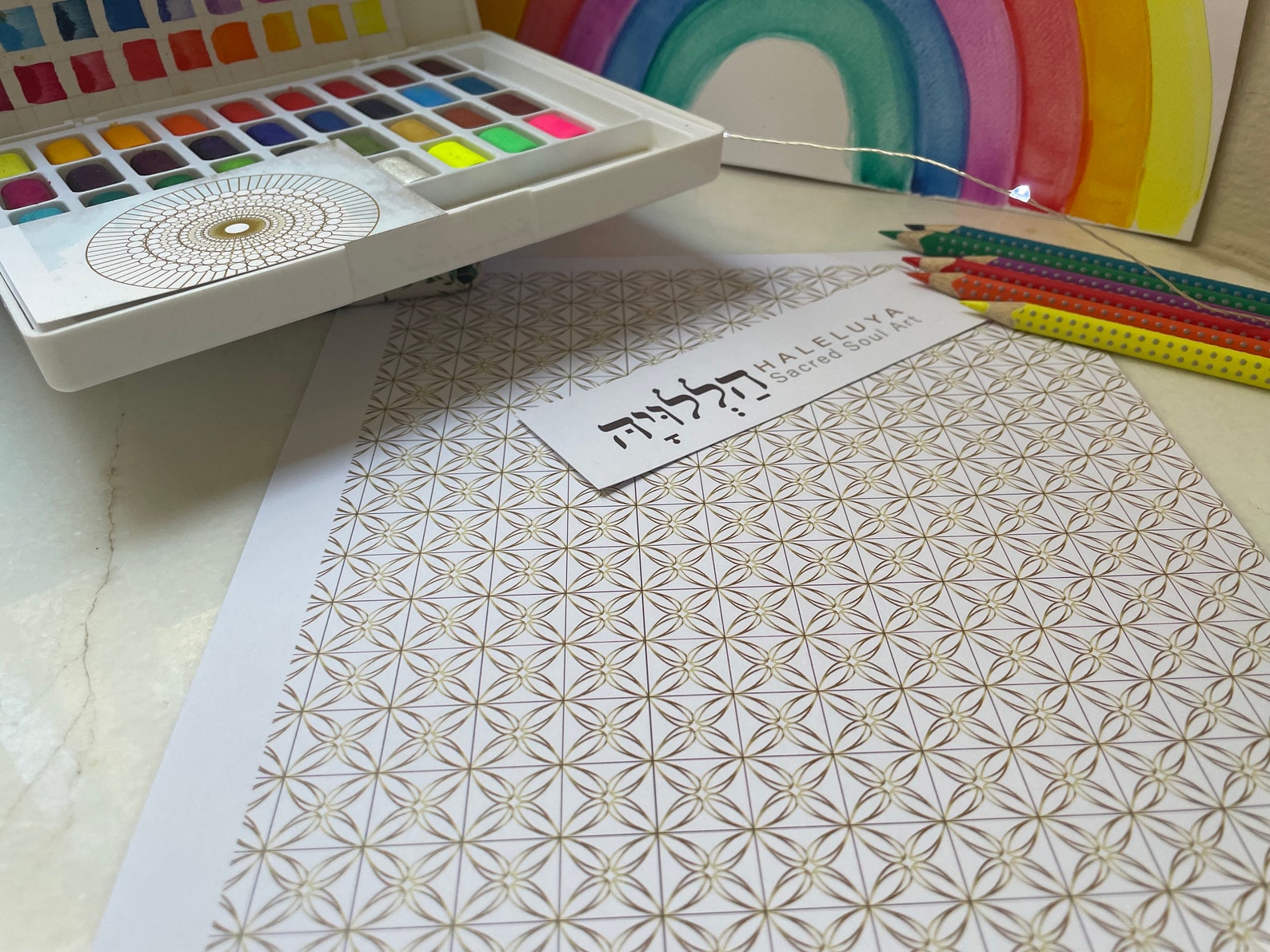 Gift Wrapping Ideas-gold Pattern A3 Paper Size-sacred Geometry Art ...
