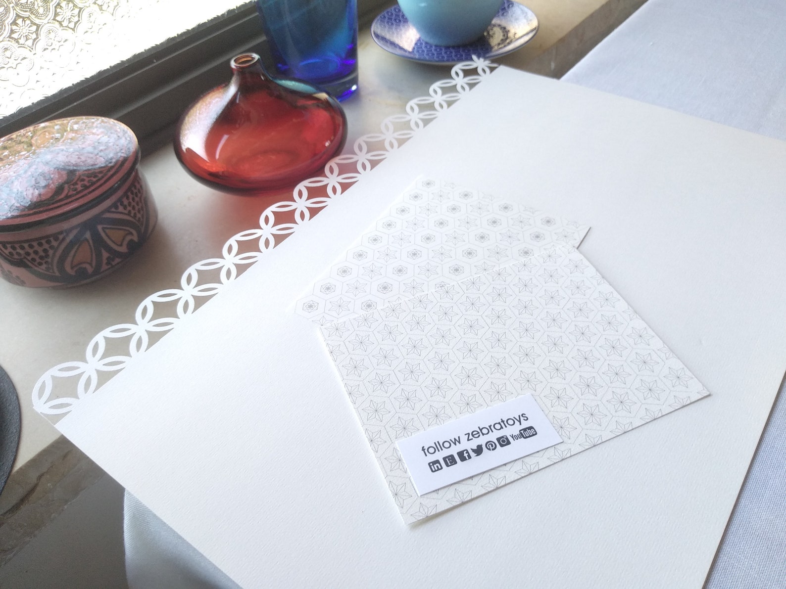 Postcards Set 8pcs*-coloring Pack-seamless Geometric Patterns 5 X 7 ...