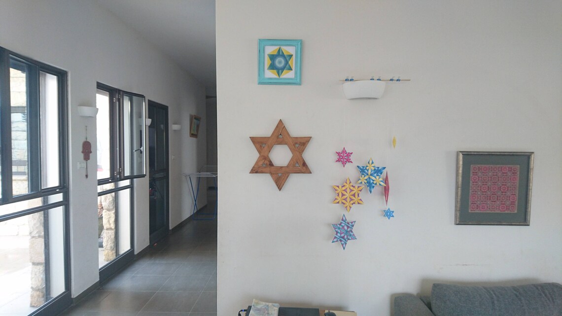 Set of 8 Hanukkah Decorations Printable Templates-3d Papercraft Star of ...