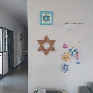 Set of 8 Hanukkah Decorations Printable Templates-3d Papercraft Star of ...