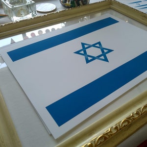 Flag Of Israel Image To Print-Image-Photo-Template-PDF Printable-Do It Yourself-Papercraft-Star Of David-Magen David Symbol-INSTANT DOWNLOAD