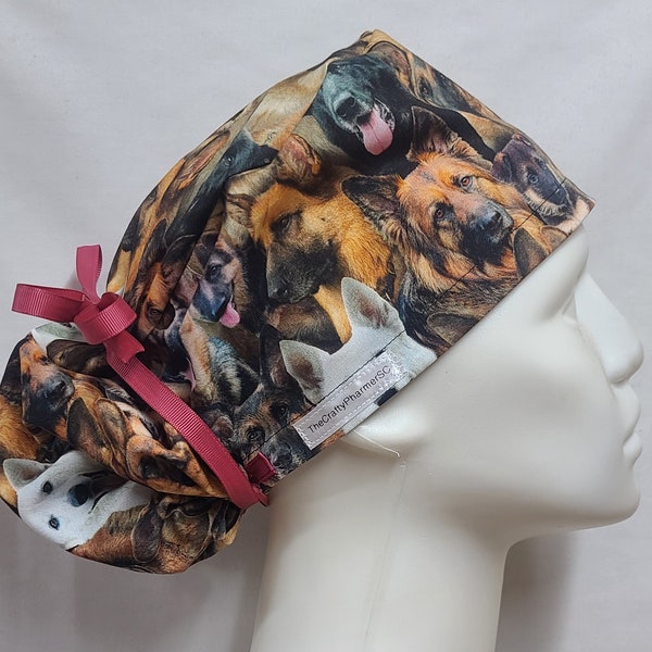 Scrub Hats - Handmade to Order - German Shepherds