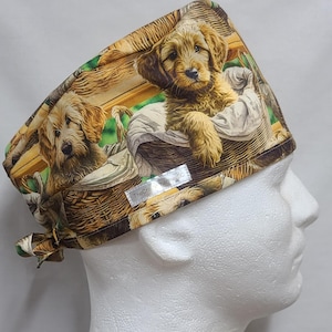 Scrub Hats - Handmade to Order - Goldendoodle Pups