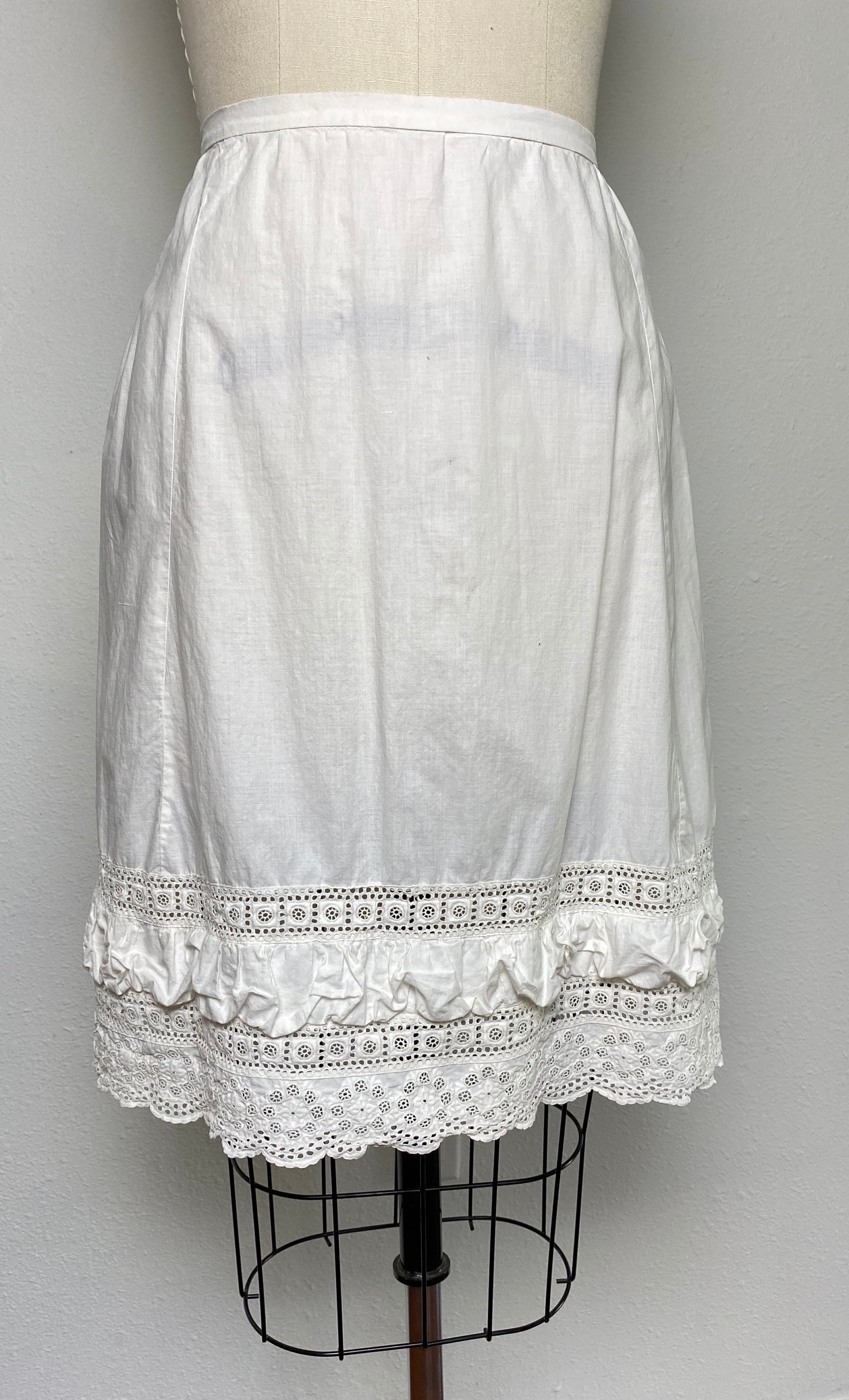 Gonna Sottoveste Medievale In Cotone - Lunga, Bianco/Naturale, Per Costumi E LARP - Foto 12