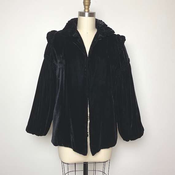 Vintage 1930s Velvet Jacket 30s Formal Opera Eveni