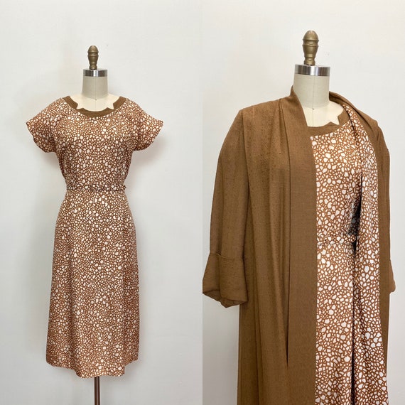 Vintage 1950s Dress and Coat Set