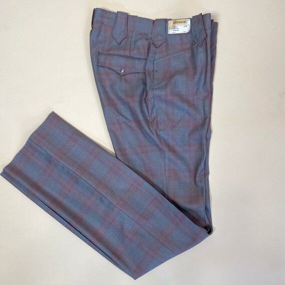 Vintage 1960s Western Slacks 60s Deadstock Plaid P