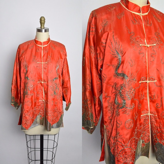 1920s 1930s Chinese Jacket Blouse 30s 20s Embroide