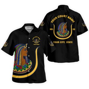 Custom Daughters of Isis Hawaiian Shirt, Personalized DOI Court Member Button Down Shirt, PHA Egyptian Goddess Isis Shirt, Sister Gift L02