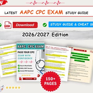 Guide d'étude pour l'examen AAPC CPC 2026/27 avec questions-réponses pratiques (plus de 180 pages, PDF)