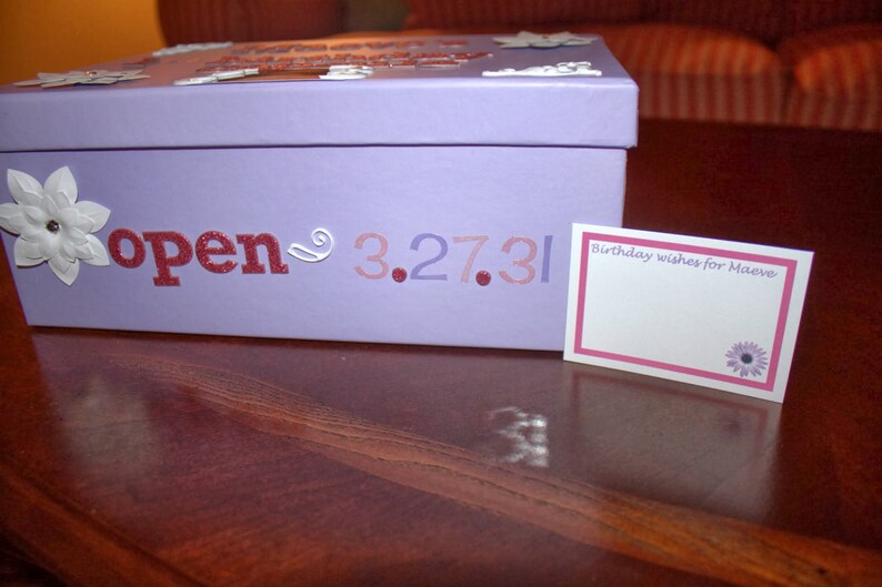 Personalized Custom First Birthday Time Capsule Box Etsy