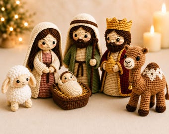 Crochet Nativity Scene Pattern Christmas Ornament (PDF)