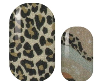 Brown leopard nail polish wraps, nail polish stickers, nail strips, nail decals, nail art, nail polish strip, leopard nail wraps, leopard