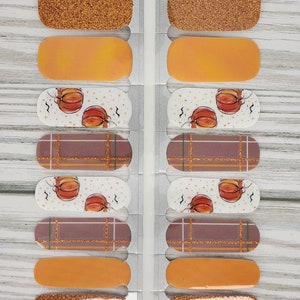 Pumpkin Patch nail polish wraps, nail polish stickers, nail strips, nail polish strips, nail decals, pumpkin nail wraps, fall nail wraps bild 4