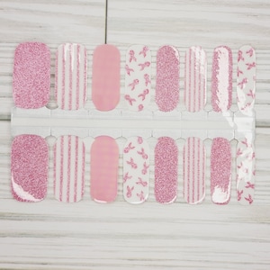 Breast Cancer nail wraps, nail polish wraps, 100% nail polish stickers, nail polish strips, nail decals, nail art, nail wraps, cancer nails