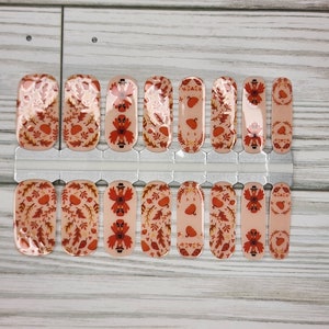 Turkey fall leaves nail polish wraps, nail polish stickers, nail strips, nail polish strips, nail decals, thanksgiving nail wraps, autumn
