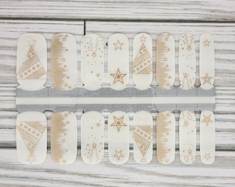 Christmas Tree Nail Polish Strips: Semi-Transparent Holiday Nail Art