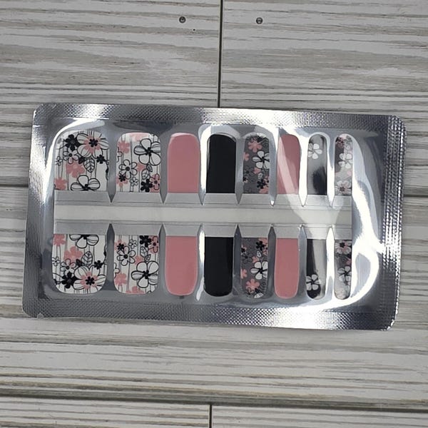 Pink Toenail wraps, 100% nail polish stickers, nail decals, nail stickers, deluxe nail, pedicure, nail polish strips, feet nail wrap