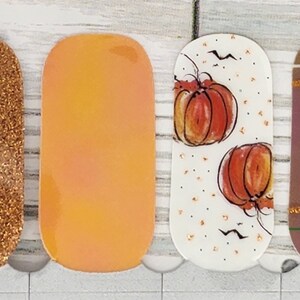 Pumpkin Patch nail polish wraps, nail polish stickers, nail strips, nail polish strips, nail decals, pumpkin nail wraps, fall nail wraps bild 5