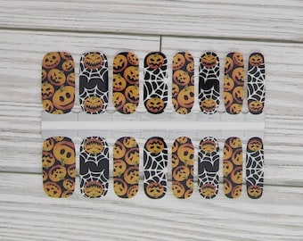 Pumpkin Nail Polish Strips: Halloween Nail Decals