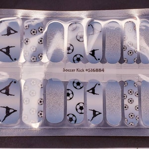 Soccer Kick Nail Polish Wraps: Nail Art Stickers