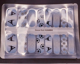 Soccer Kick Nail Polish Wraps: Nail Art Stickers
