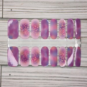 Lilac glitter nail wraps, 100% nail polish stickers, nail strips, nail decals, nail art, glitter nails, deluxe nails, trendy nails