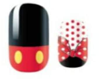 Mickey mouse nail wraps, 100% nail polish stickers, nail polish strips, nail decals, nail art, disney nails, nail wraps, nail strips #1327